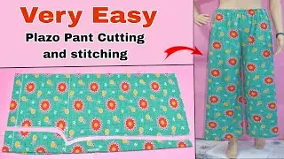 Just One Cut - Plazo Pant Cutting & stitching For Beginners ll step by step