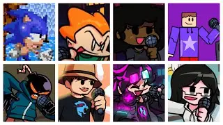 For Hire but Every Turn a Different Character Sings 🎶 (FNF For Hire but Everyone Sings It)