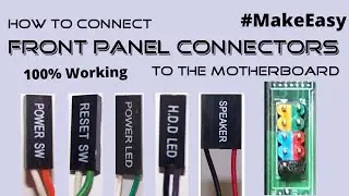 Front Panel connection in Motherboard |  Assemble PC with CPU case | Part 2 || 