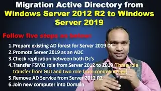 How to Migrate Active Directory from server 2012 R2 to Server 2019 | Active Directory Migration