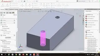 How to Make an Inner Thread | Solidworks 2016 Tutorial
