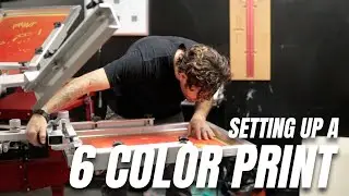 T Shirt Printing Business 6 color manual screen print project.