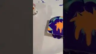 🎨 Pour Art tools to Pour Paint on the Smallest Canvas I could find😌😍🥰