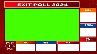 FREE  LOKSABHA EXIT POLL TALLEY 2024 -GREEN SCREEN-Pls Like subscribe.