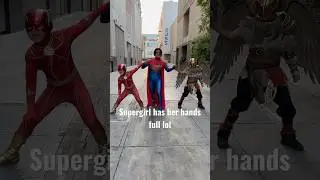 Supergirl vs Flash and Hawkman 