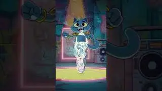 Hip-hop cat haunting the dance floor 😹💀 