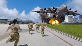 Venezuela Shocked! Female US Air Force C-17 Pilot Makes Emergency Takeoff at Full Speed