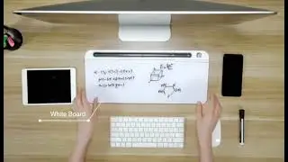 Vergo Glass Whiteboard Desktop Organizer
