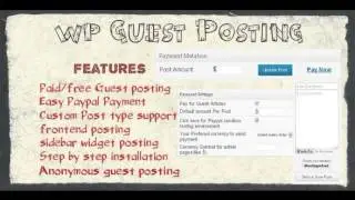 Preview WordPress Guest Posting Plugin WordPress