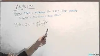 Finance: How to calculate Annuity Cash Flow (Easy lvl question)