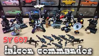 MINIFIGURES LEGO POLISI FULLSET FALCON COMMANDOS DARI SY607 PLUS BONUS MILITARY