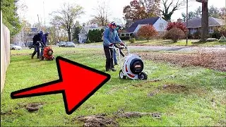 Leaf Cleanup With the Little Wonder Optimax Push Blower