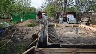Опалубка под фундамент дома, одной левой. 1ч.