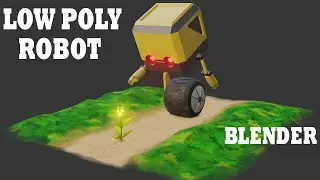 Low poly Robot - BLENDER beginner's follow along.