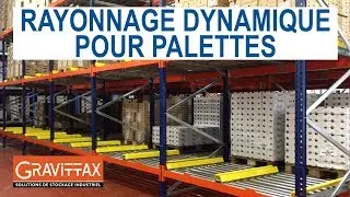 Rayonnage métallique dynamique pour palettes - Gravittax