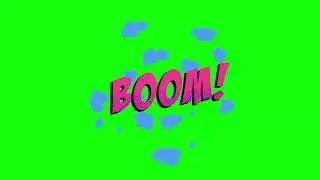 COMIC TEXT BOOM Effect 4K Green Screen 🎨 FREE TO USE No Copyright | Chroma Key VFX for YouTube