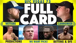 UFC Vegas 75: Vettori vs. Cannonier FULL CARD Predictions, Bets and DFS