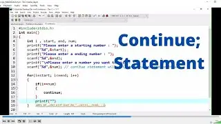 continue statement in c
