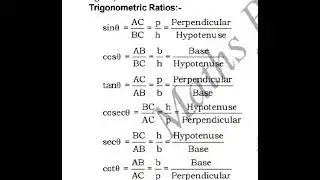 Trigonometric ratios #maths