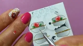 ADESIVOS DE UNHAS  ROSAS PARA O NATAL