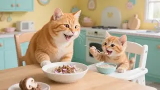Mama Cat Saves Kitten That Fell into the Swimming Pool, Cooks Porridge To Cure the Kitten Cold😿❤️🍲