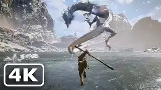 Black Myth WuKong - Dragon & Wolf Demon Boss Fight (4K 60FPS)