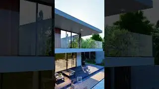 Chilling at Modern HOUSE with boyfriend #lumion #lumionwalkthrough #film #animation
