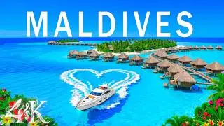 MALDIVES 4K Aerial 🇲🇻 🌊 Overwater Villas, Crystal Lagoons & Luxury Island Paradise 🚁