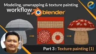 Modeling, Unwrapping and Texture painting workflow in Blender | Part 3 : Texture painting 1
