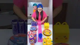 Pokemon yellow foods vs purple foods ice cream challenge!🍨 