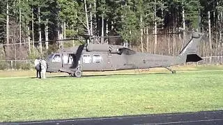 UH-60 Takes Off at Emerald Ridge High