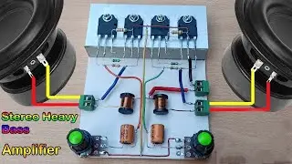 Simple Homemade Powerful Stereo Heavy Bass Amplifier / How to Make Amplifier