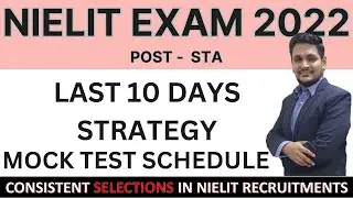NIELIT STA EXAM FINAL PREPARATION STRATEGY | MOCK TEST SCHEUDLE (2023)