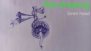 Pen drawing siren head || Pen drawing || Siren head ||