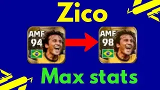 How to max Zico in efootball mobile • pes 2023 mobile • Zico max rating and stats