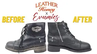 How To Clean & Condition Your Leather Harley-Davidson Biker Boots with Leather Honey x Evumies