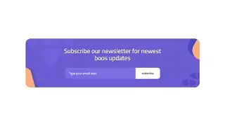 Make email subscription Box HTML & CSS | Newsletter section with HTML CSS