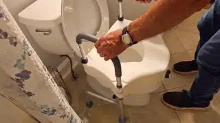 Angol Shiold Lock Raised Toilet Seat with Handles for seniors