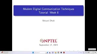 Week 8||Solved Example:OQPSK,Spectral Characteristic||NPTEL||Modern Digital Communication Techniques