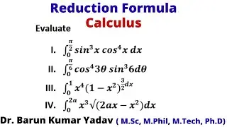 Numerical problems on reduction formula(Wallis formula)|Calculus| part 7 |  