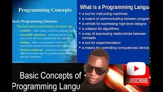 Part I: Introduction to programming language Lessons I: Basic programming language Concepts.