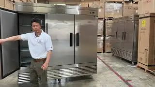 Double Solid Door Stainless Steel Reach-In Commercial Refrigerator Restaurant Refrigerators