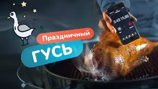 Гусь Академика - Новогоднее блюдо - гусь, фаршированный яблоком, клюквой и курагой.