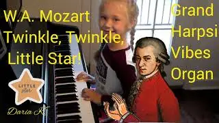W.A. Mozart Twinkle twinkle little star. Organ, vibes, harpsi and grand piano