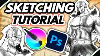 HOW TO Draw Digital Sketches | Character Concept Art Tutorial Photoshop & Krita | Beginner Friendly