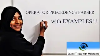 COMPILER DESIGN LECTURE-19,  Operator Precedence Parser