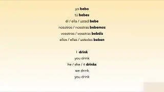 Beber | Practice verbs #aprendeespanol
