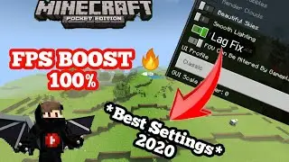 How To Fix Lag And Boost Fps In Minecraft PE *Best Settings* In HINDI 2020