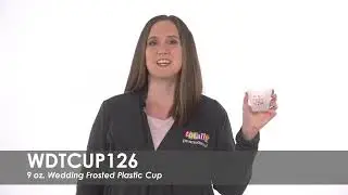Custom Wedding Cups - 9 oz. Wedding Frosted Plastic Cup WDTCUP126