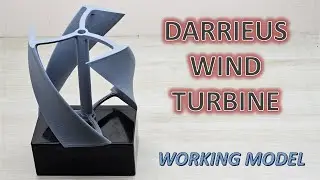 Darrieus Wind Turbine working model || Science Project || 3D Printed #windturbine